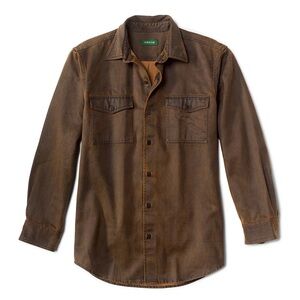 Orvis Timber Creek Button-down Shirt - Brown Faux Suede